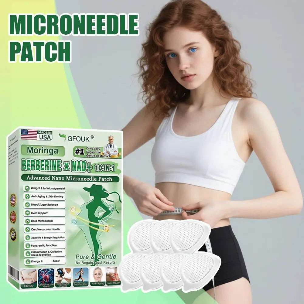 Boîte de patchs minceur GLP-1 à micro-aiguilles, à base de moringa, pour brûler les graisses et favoriser la perte de poids.