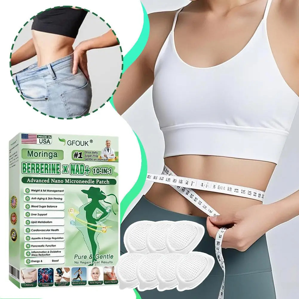 Boîte de patchs minceur GLP-1 à micro-aiguilles, à base de moringa, pour brûler les graisses et favoriser la perte de poids.