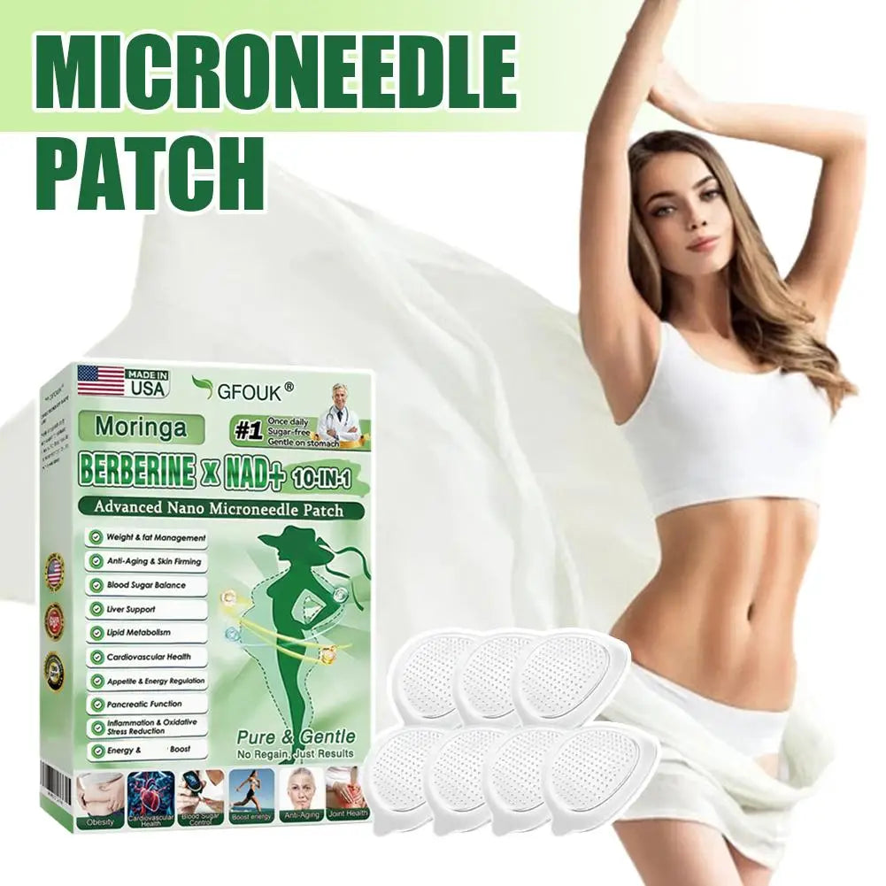 Boîte de patchs minceur GLP-1 à micro-aiguilles, à base de moringa, pour brûler les graisses et favoriser la perte de poids.