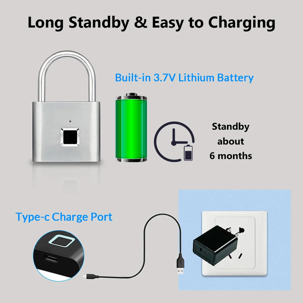 FingerLock Pro™ – Cadenas intelligents à empreinte numérique