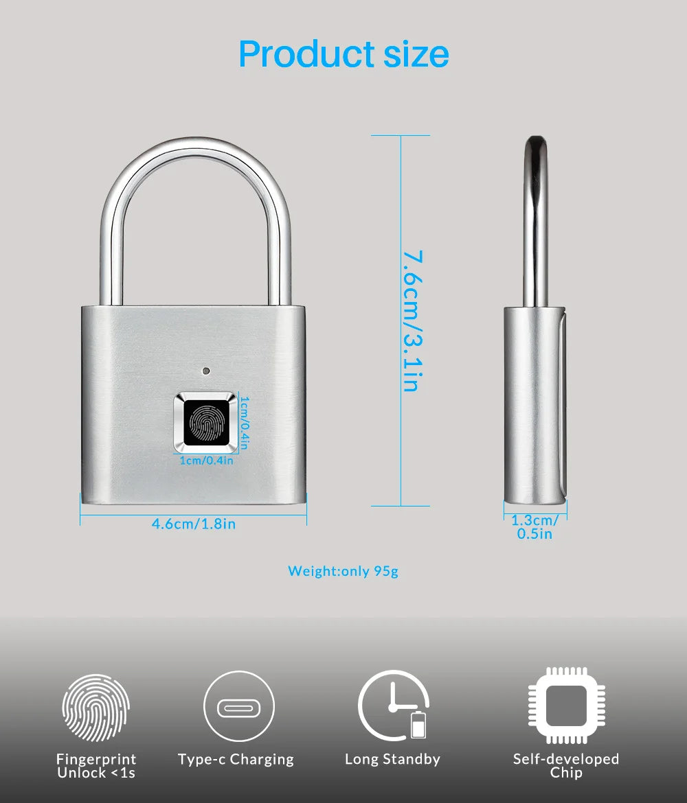 FingerLock Pro™ – Cadenas intelligents à empreinte numérique